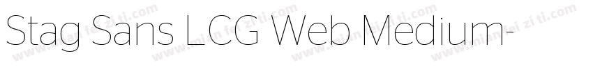 Stag Sans LCG Web Medium字体转换